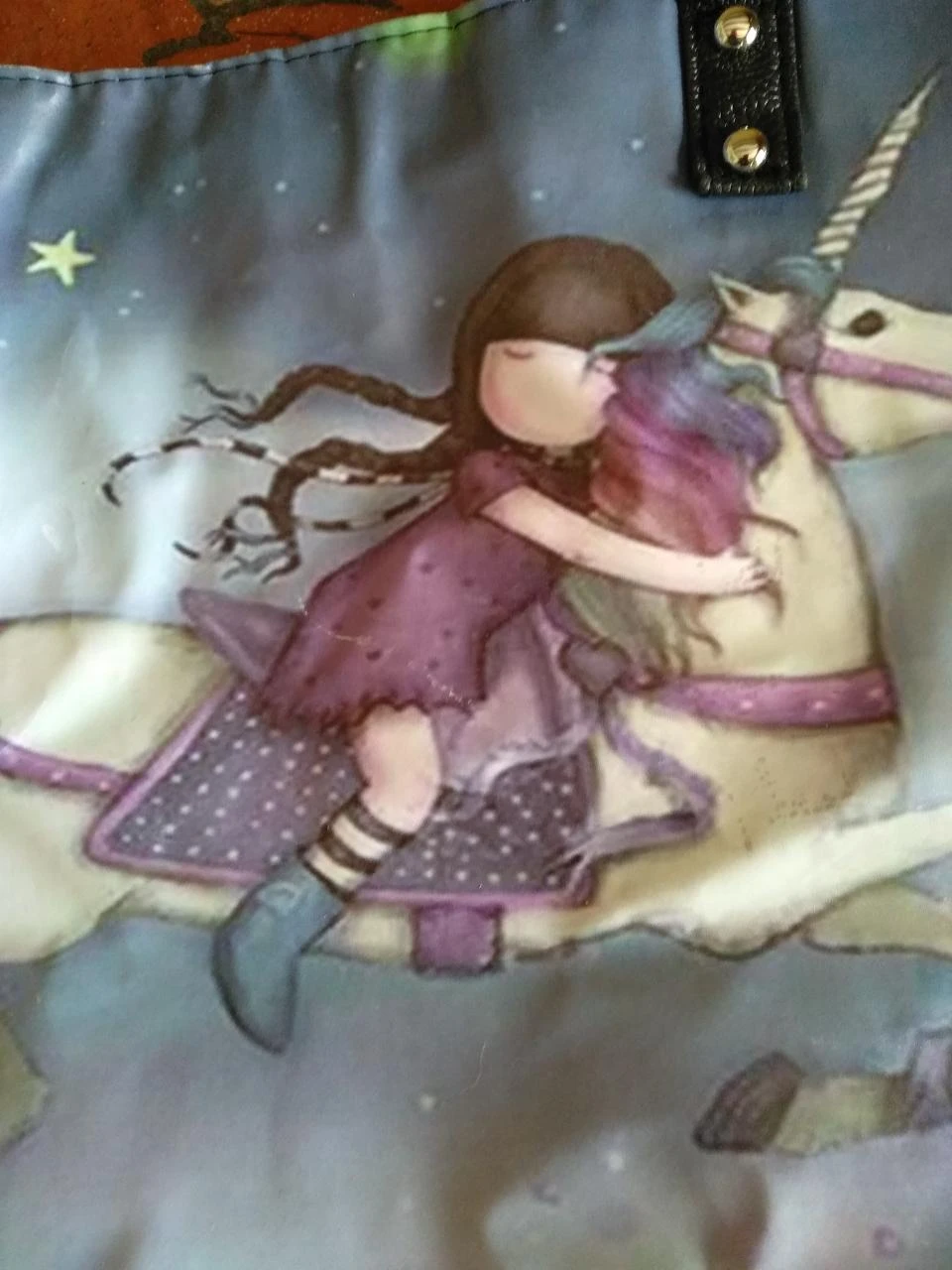 Linda bolsa com menina montando um unicórnio – photo 2